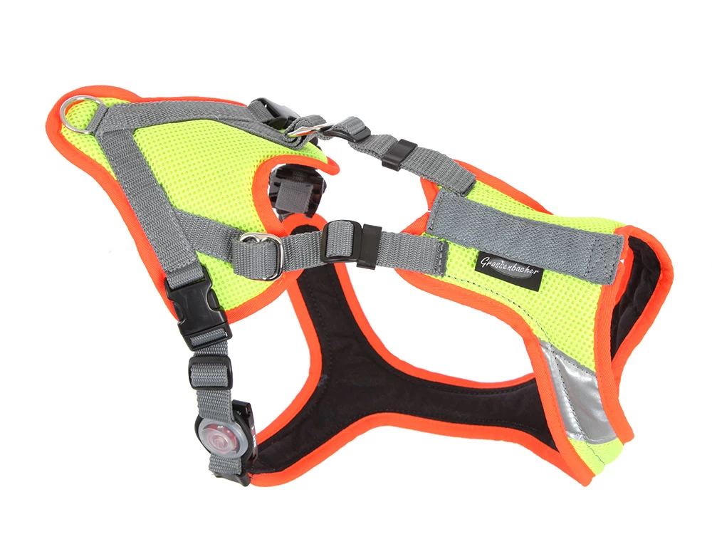 Grossenbacher Mantrailing V Hundegeschirr Neon LED – Bild 2