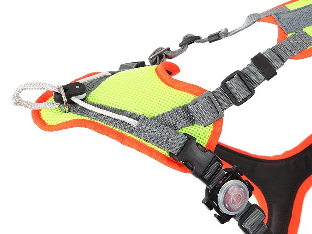 Grossenbacher Mantrailing V Hundegeschirr M. Laufrolle Neon LED â Bild 3