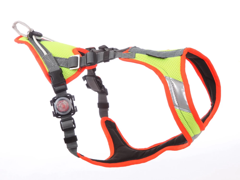 Grossenbacher Mantrailing V Hundegeschirr M. Laufrolle Neon LED â Bild 4