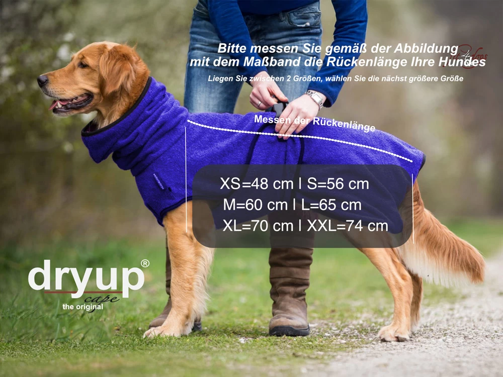 Dryup Cape Hundebademantel Blueberry – Bild 3