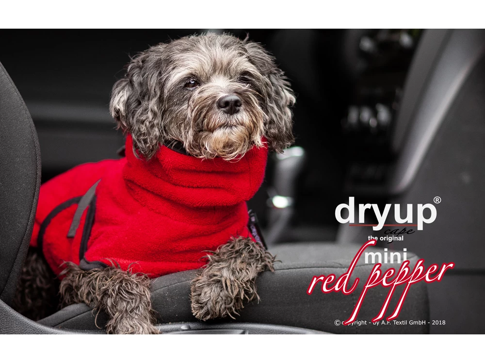 Dryup Cape Hundebademantel Mini Red Pepper â Bild 2