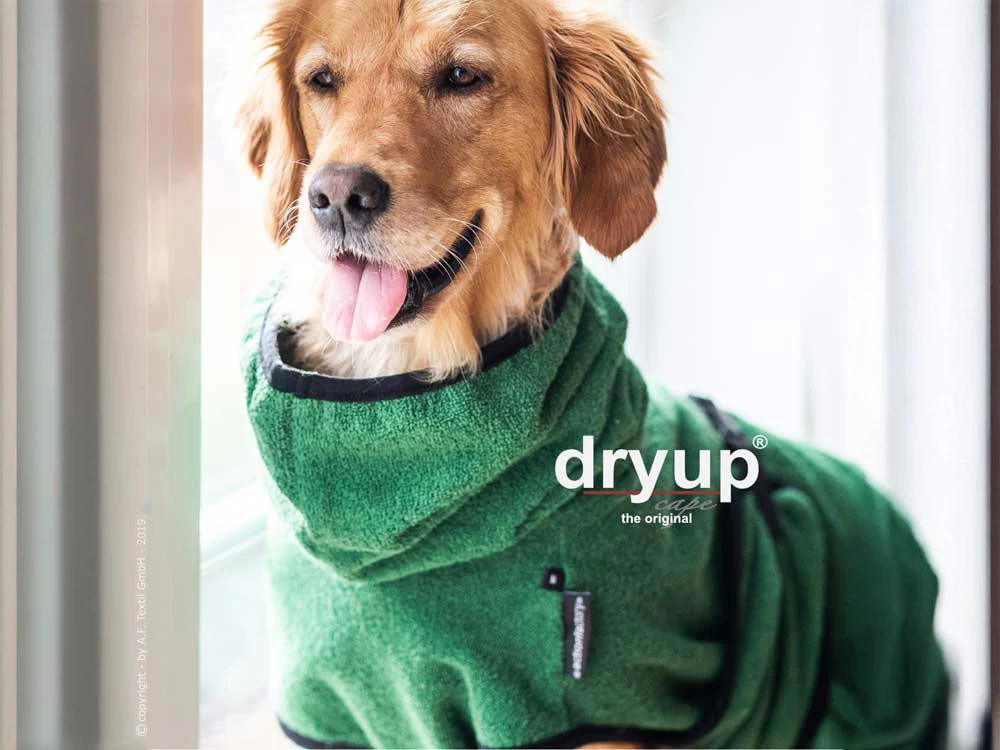 Dryup Cape Hundebademantel Dark Green – Bild 2