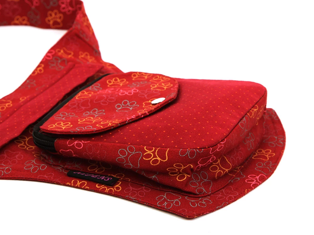 Nijens Leckerlietasche Barcelona 729 Dunkelrot Pfoten – Bild 4