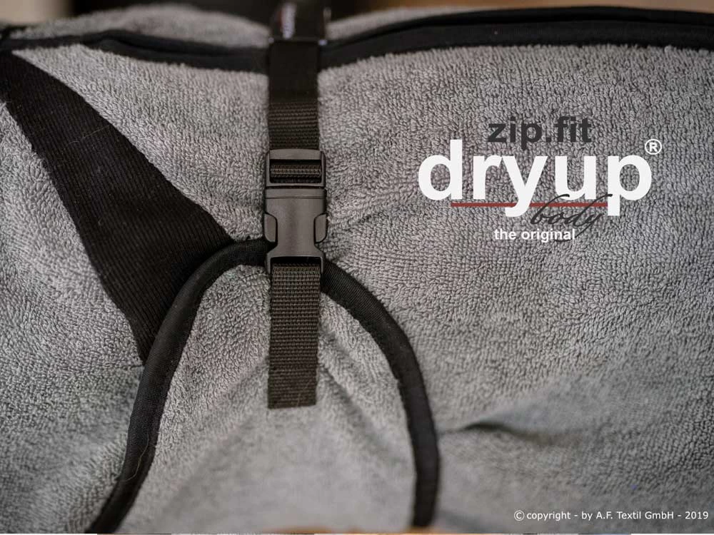 Dryup Body Zip.fit Hundebademantel Anthrazit – Bild 7