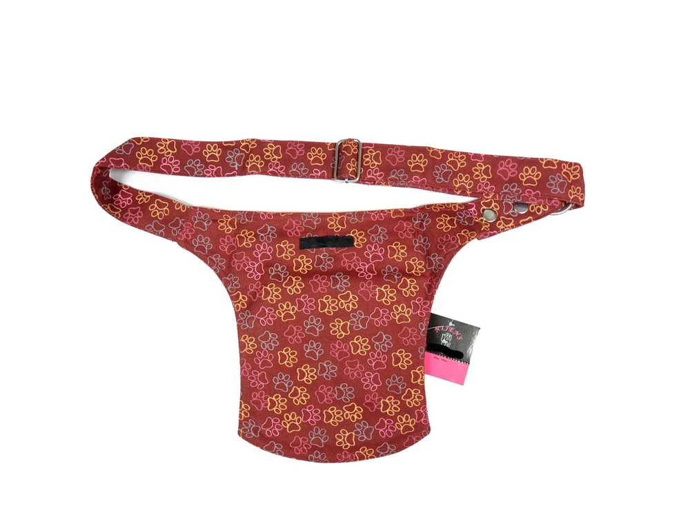 Nijens Leckerlietasche Barcelona 729 Dunkelrot Pfoten – Bild 2