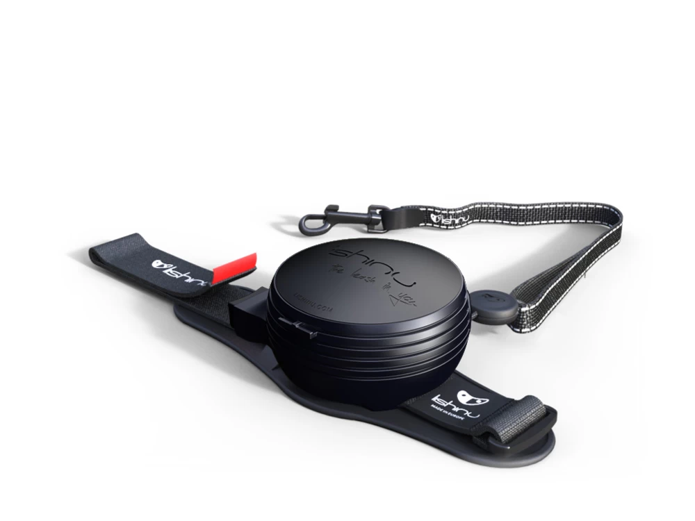 Lishinu 3 Handy Roll Hundeleine Mit Full-STOP Knopf Schwarz