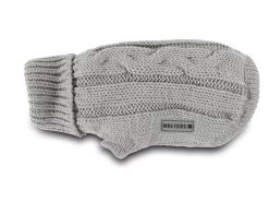 Wolters Zopf Strickpullover Silber