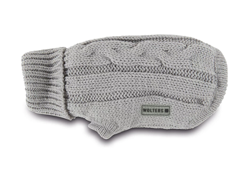 Wolters Zopf Strickpullover Silber