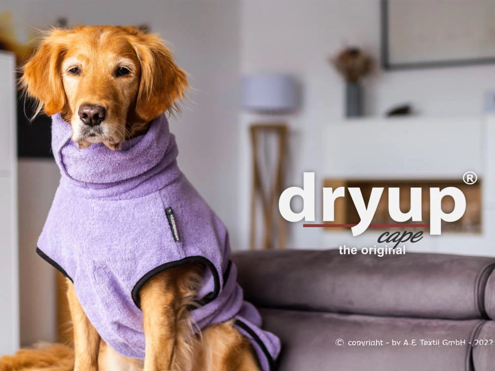 Dryup Cape Hundebademantel Lavendel – Bild 3