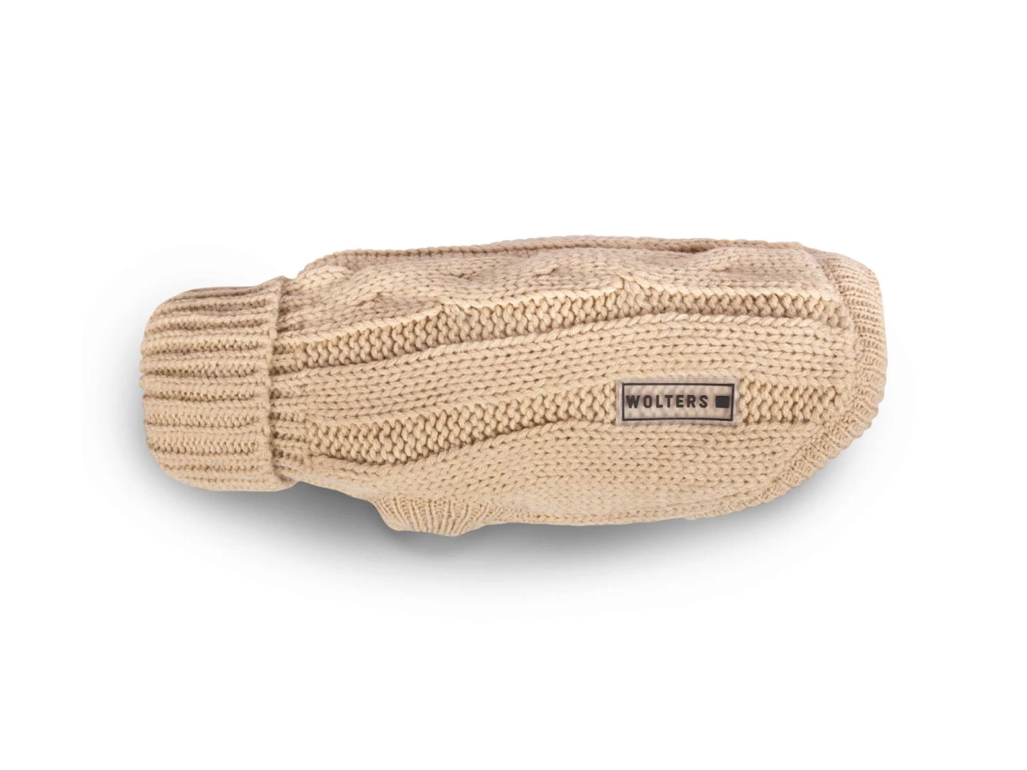 Wolters Zopf Strickpullover Für Mops & Co. Beige