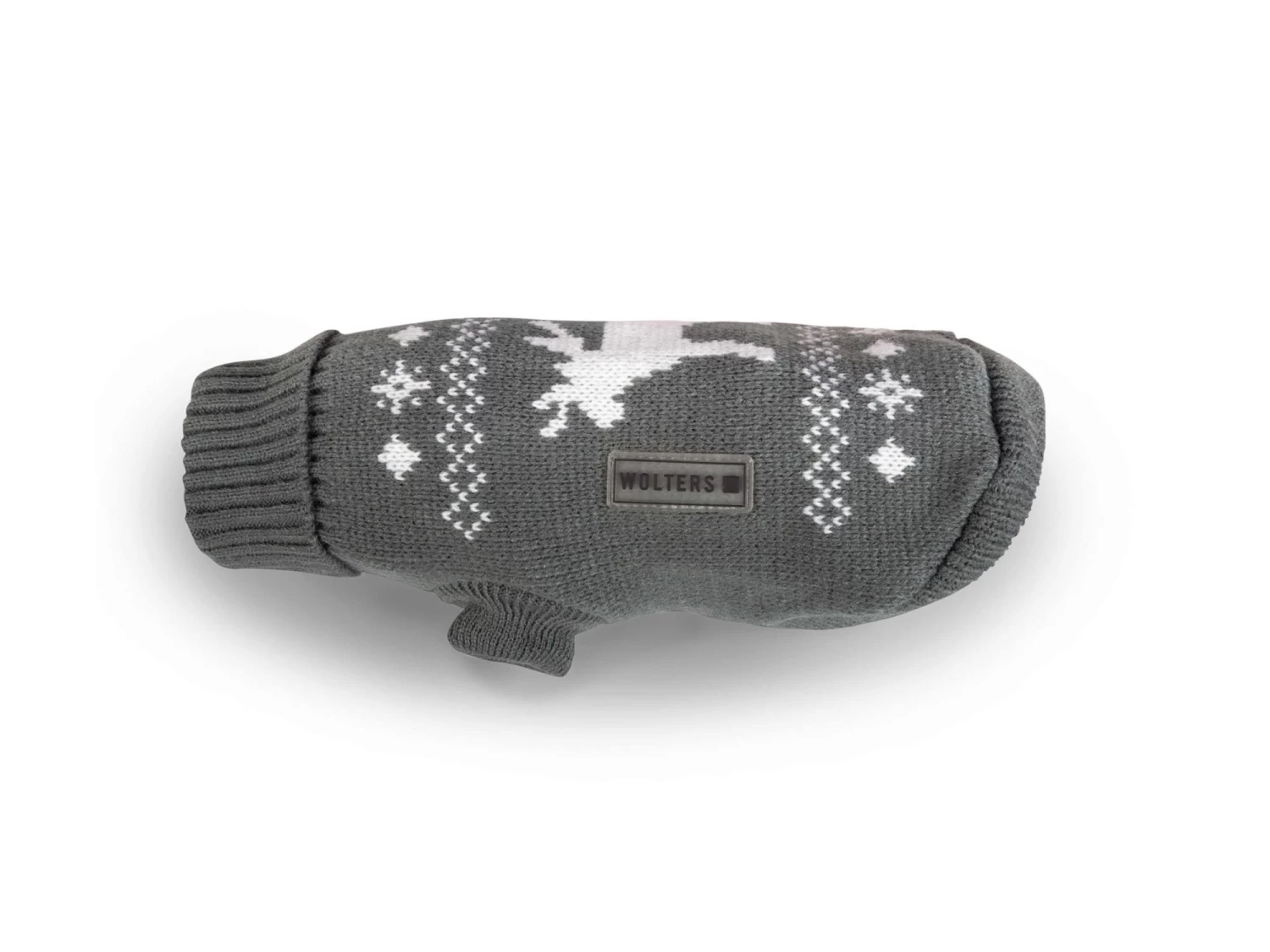 Wolters Strickpullover Elch Grau/weiß