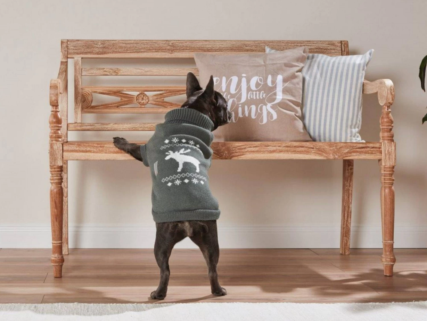 Wolters Strickpullover Elch Grau/weiß – Bild 2