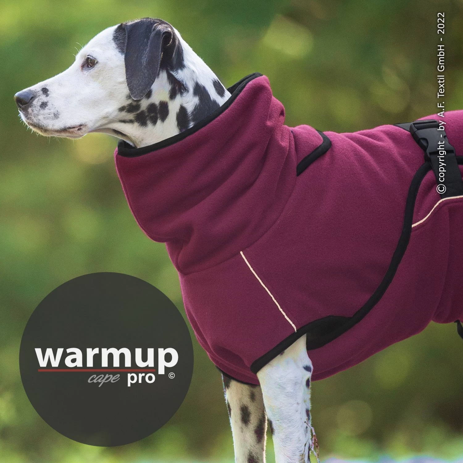 Warmup Cape Pro Hundemantel & Bademantel Bordeaux – Bild 2