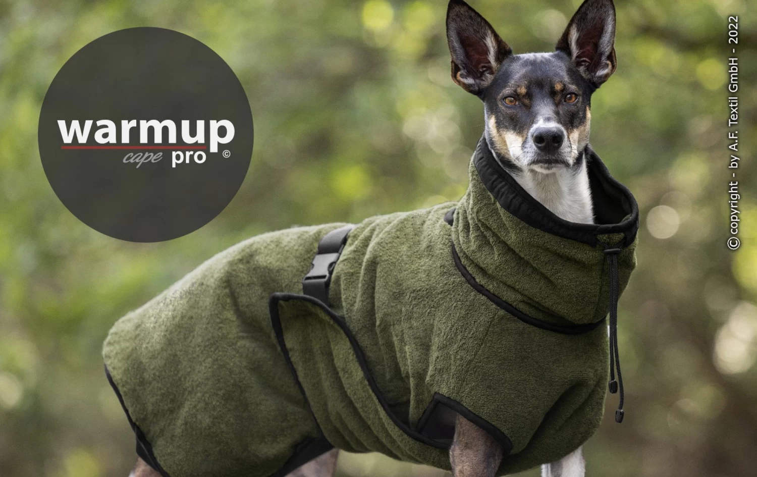 Warmup Cape Pro Hundemantel & Bademantel Pine Green – Bild 2